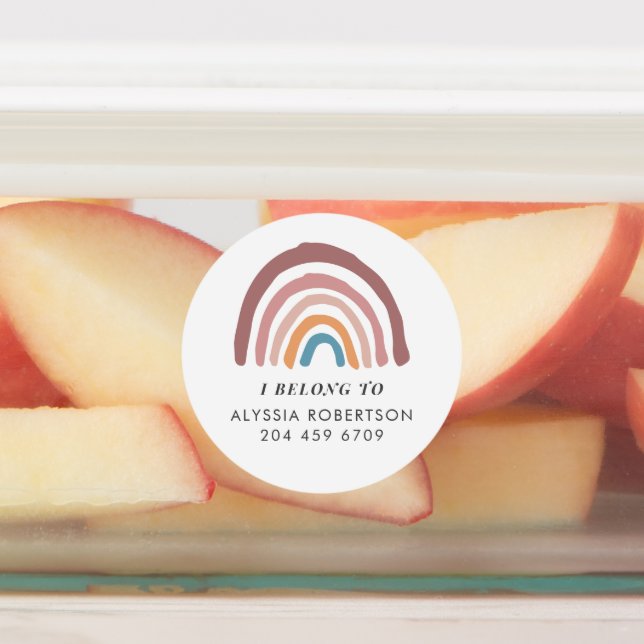 Étiquettes Illustration de arc-en-ciel pastel fait partie de  (Apposé)