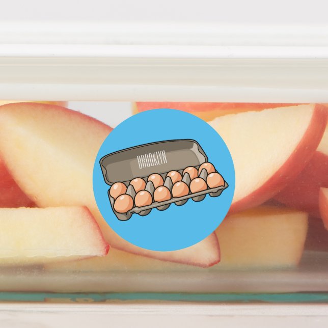 Étiquettes Illustration de carton d'oeufs (Apposé)