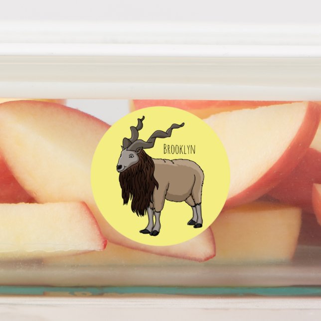 Étiquettes Illustration de chèvre de Markhor (Apposé)