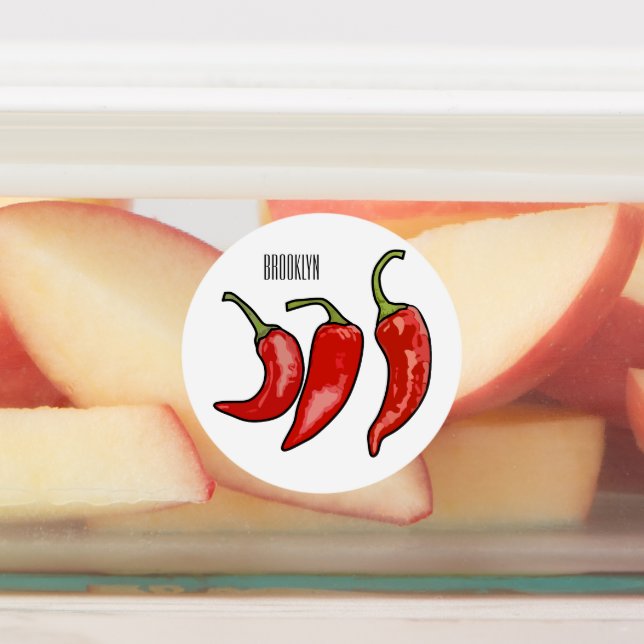 Étiquettes Illustration de chili (Apposé)