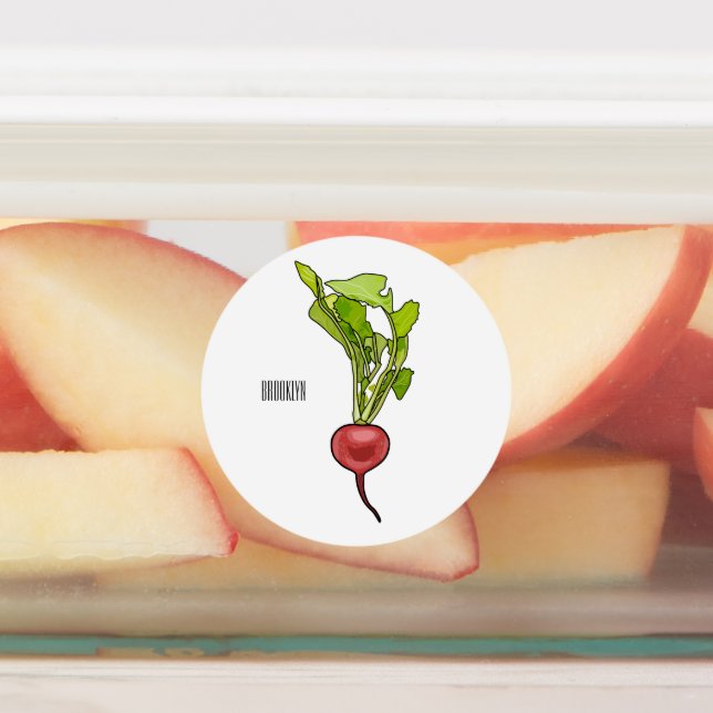 Étiquettes Illustration de dessin Radish (Apposé)