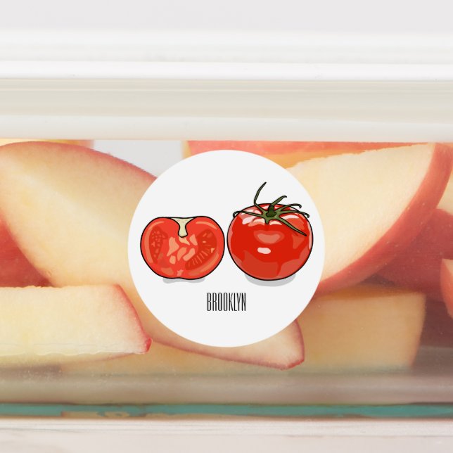 Étiquettes Illustration de dessin sur la tomate (Apposé)