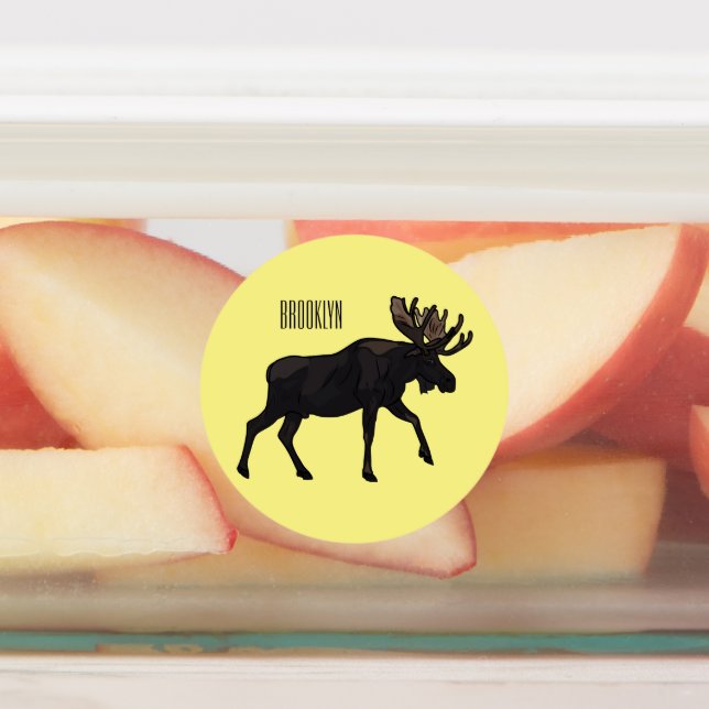 Étiquettes Illustration de dessin sur l'orignal (Apposé)