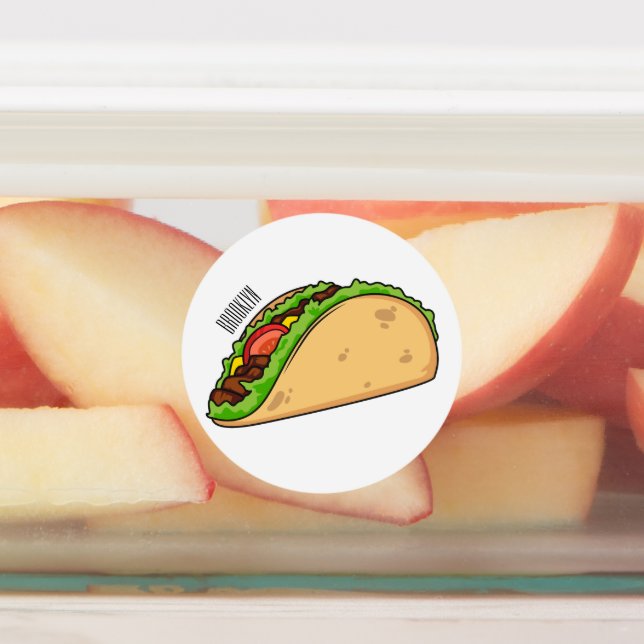 Étiquettes Illustration de dessin sur Taco (Apposé)