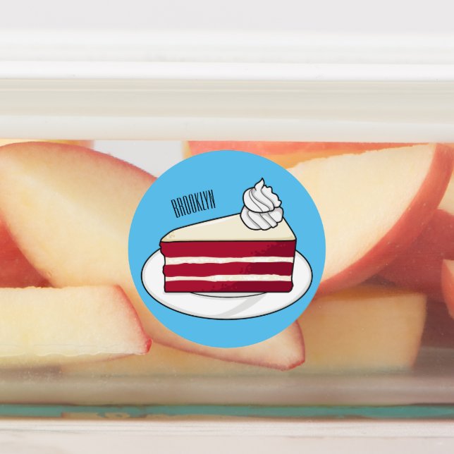 Étiquettes Illustration de gâteau en velours rouge (Apposé)