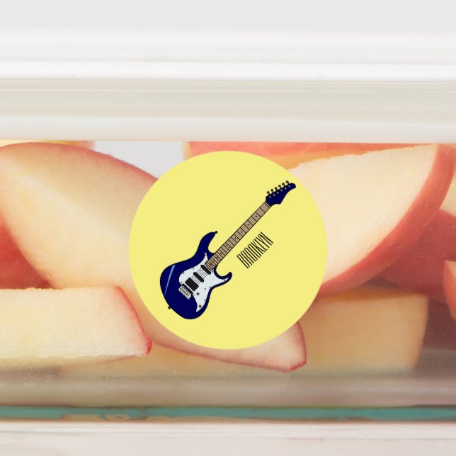 Étiquettes Illustration de guitare électrique (Apposé)