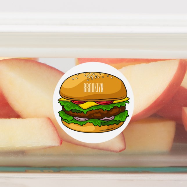 Étiquettes Illustration de Hamburger (Apposé)