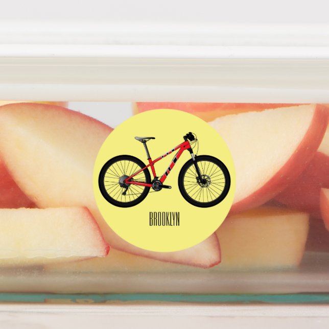 Étiquettes Illustration de la bande dessinée de vélo (Apposé)