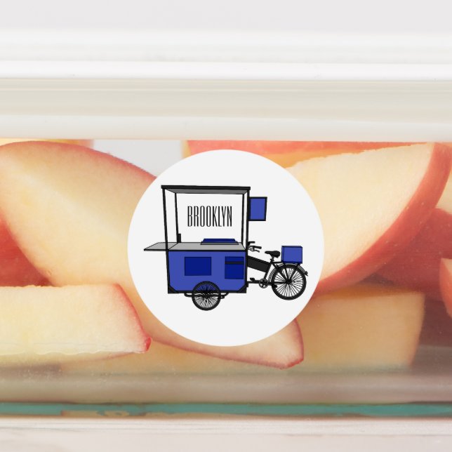Étiquettes Illustration de la charrette alimentaire (Apposé)