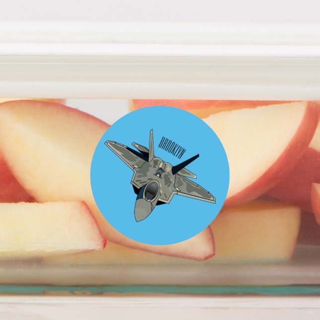 Étiquettes Illustration de l'avion de chasse (Apposé)