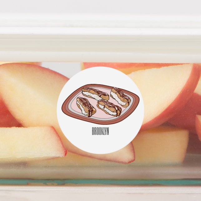 Étiquettes Illustration de l'éclair de chocolat (Apposé)