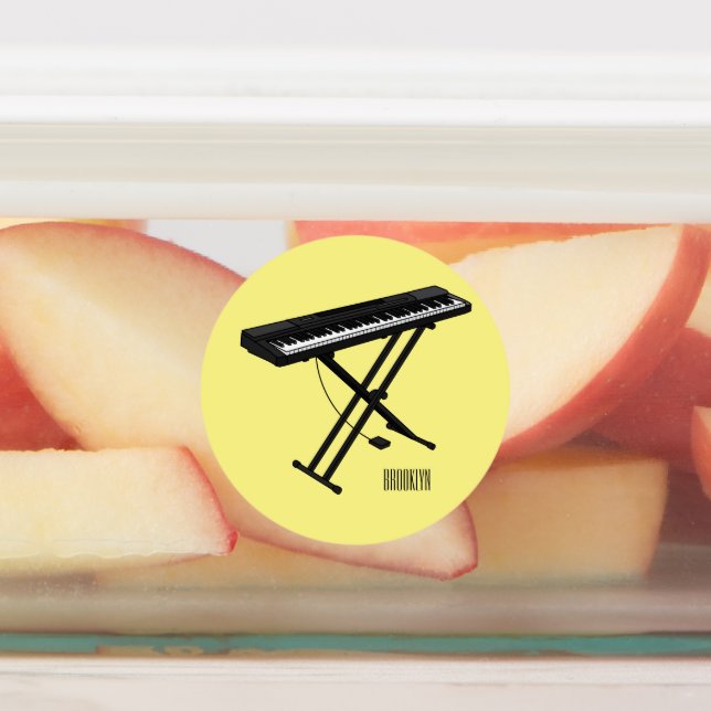 Étiquettes Illustration de piano clavier (Apposé)