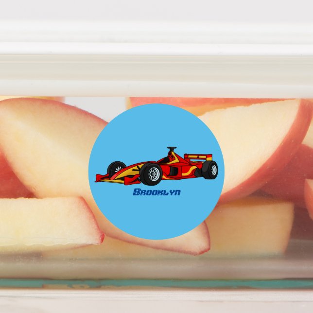 Étiquettes Illustration de voitures de course à grande vitess (Apposé)