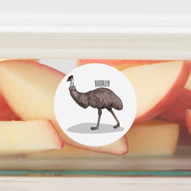 Étiquettes Illustration d'Emu bird (Apposé)