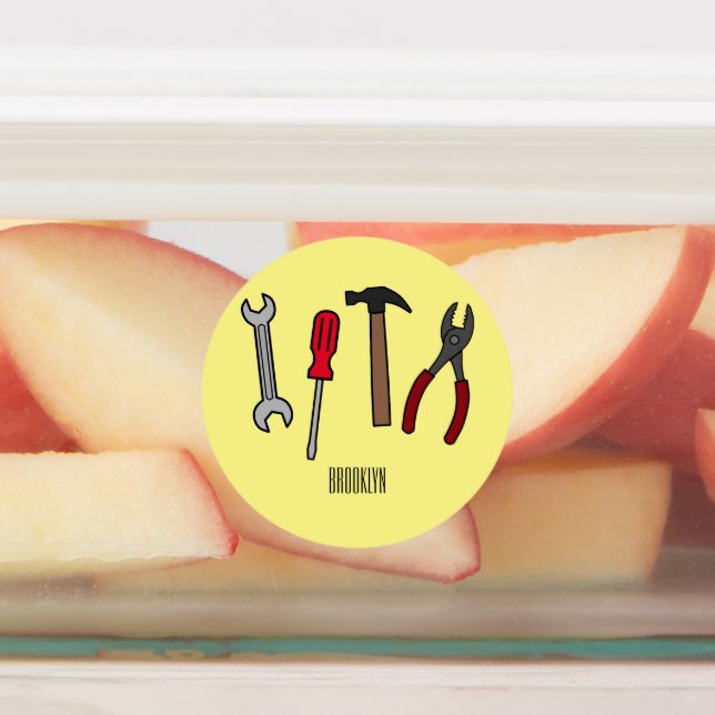 Étiquettes Illustration des outils de menuiserie (Apposé)