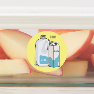 Étiquettes Illustration du lait