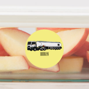 Étiquettes Illustration du transport de carburant par camion-