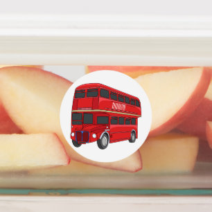 Étiquettes Illustration d'un bus à deux étages
