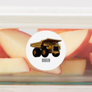 Étiquettes Illustration d'un camion à grande échelle