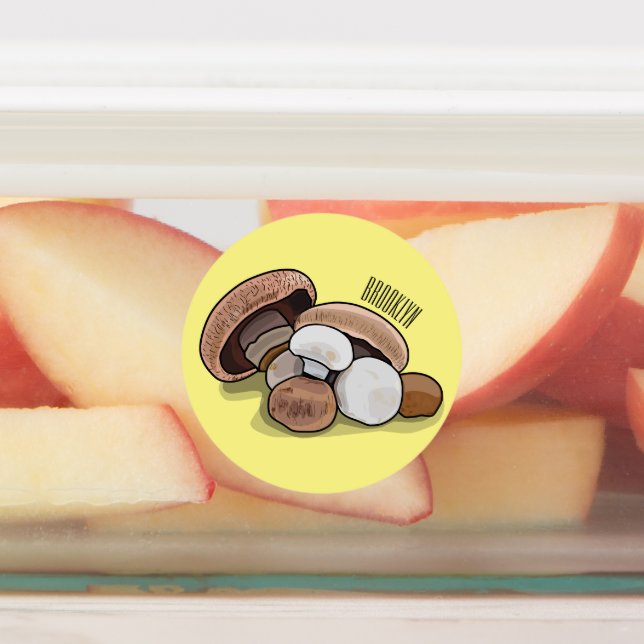 Étiquettes Illustration d'un champignon (Apposé)