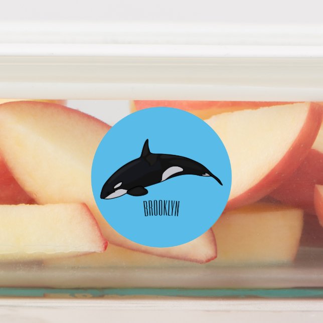 Étiquettes Illustration d'une baleine tueuse (Apposé)