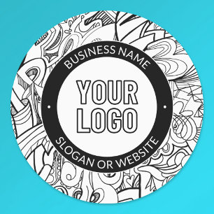 Étiquettes Illustrations de ligne modernes et votre logo avec