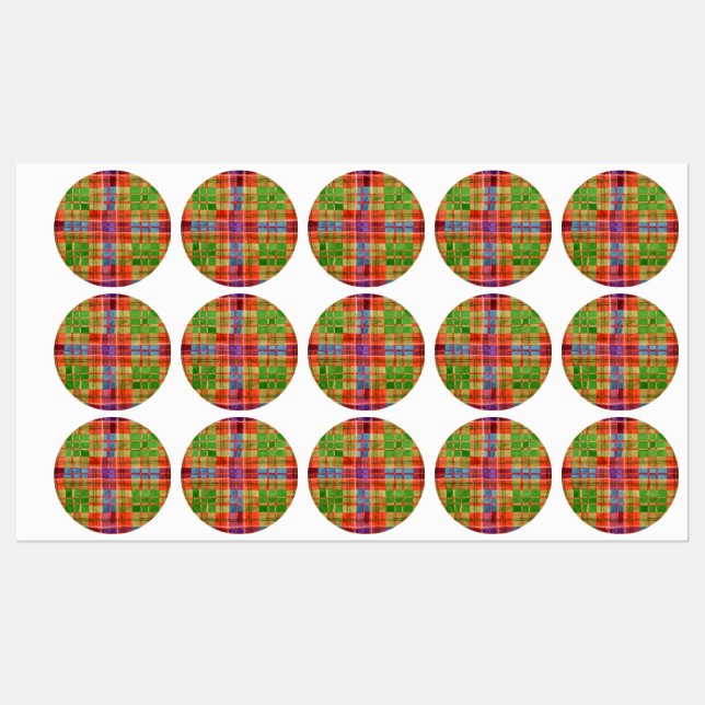 Étiquettes Imperméables MAC RAE TARTAN (Feuille)