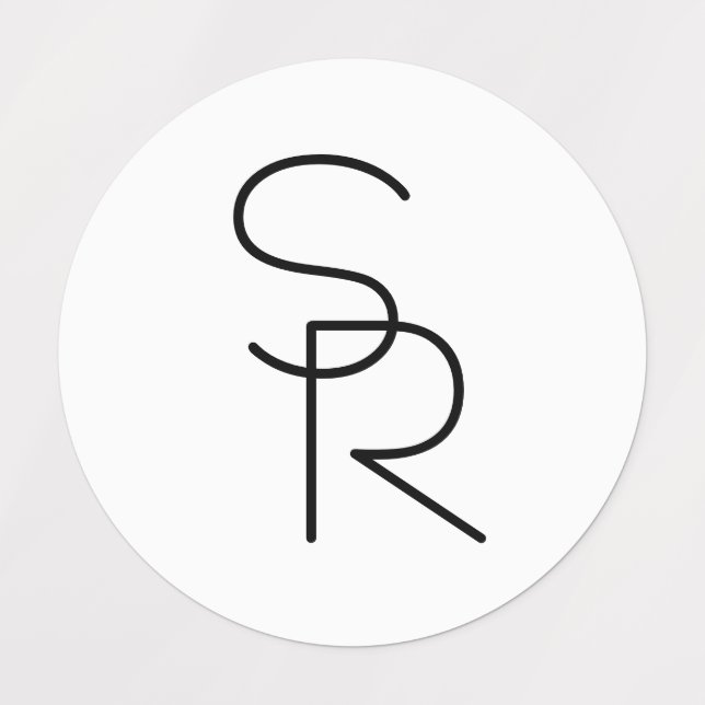 Étiquettes Initiales de chevauchement à l'aspect moderne (Design 1)