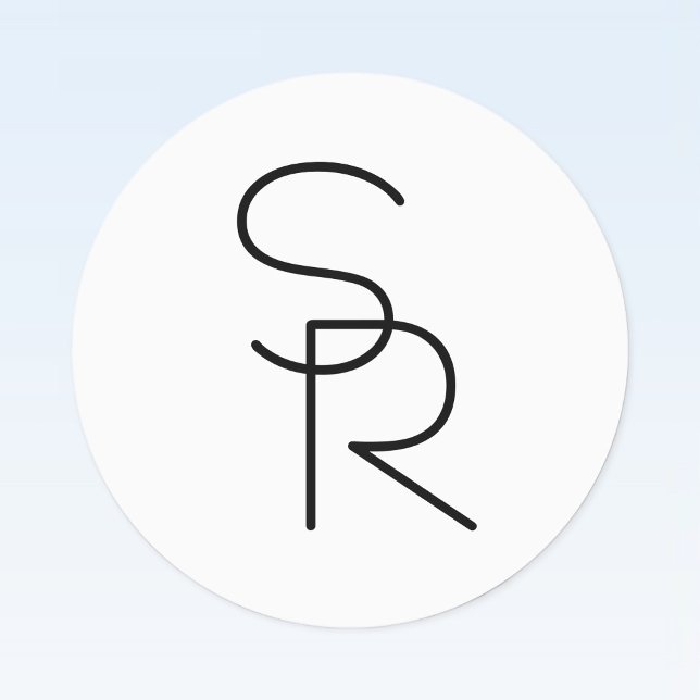 Étiquettes Initiales de chevauchement à l'aspect moderne (Créateur téléchargé)