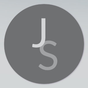 Étiquettes Initiales monogrammes à chevauchement moderne Gr
