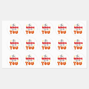 Étiquettes Inspiration Mots "la magie est en vous" Autocollan