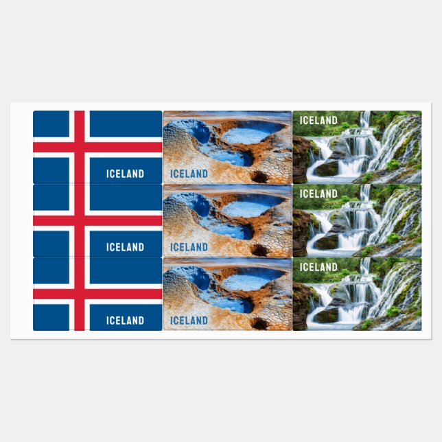 Étiquettes Islande (Feuille)