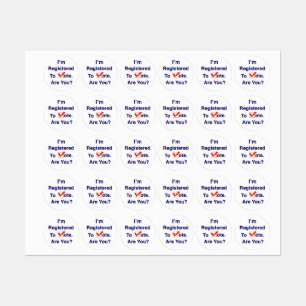 Étiquettes Je suis inscrit au vote 2026