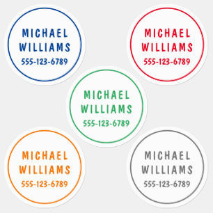 Étiquettes Jeu de nom de garçon personnalisé moderne personna