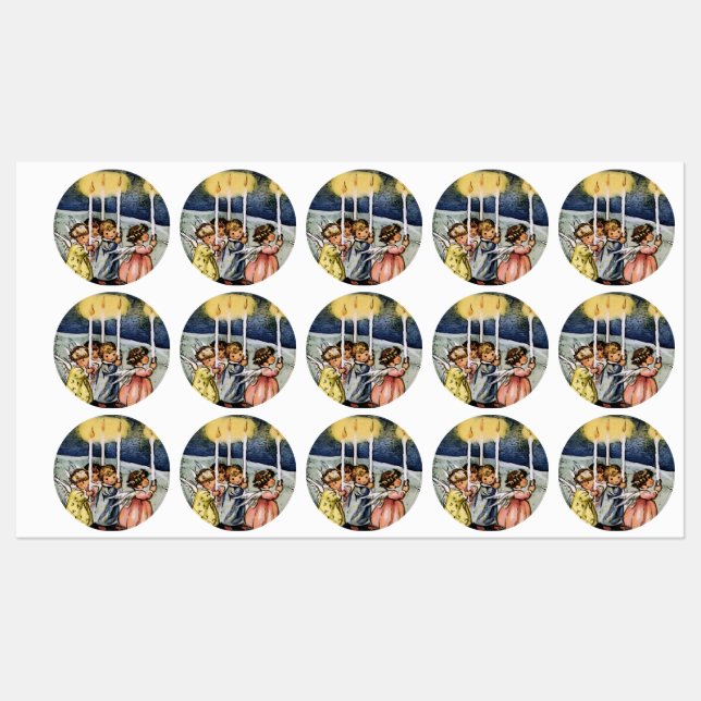 Étiquettes Joli ange d'hiver (Feuille)