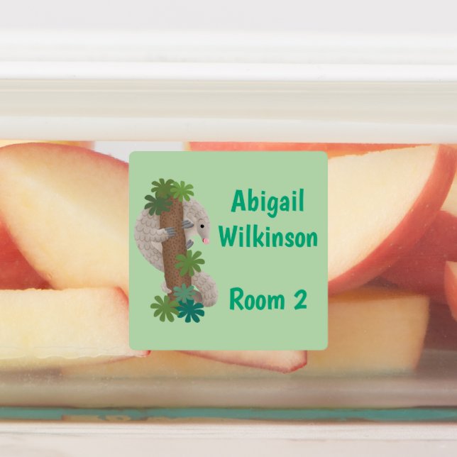 Étiquettes Joli anteater pangolin personnalisé (Apposé)