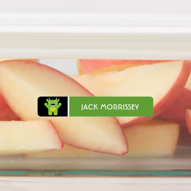 Étiquettes Joli Monstres colorés Nom des enfants (Apposé)