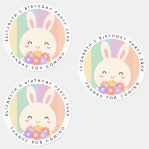 Étiquettes Joli Petit Grotte Arc-En-Ciel Anniversaire Merci D