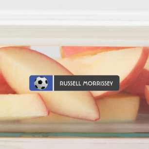 Étiquettes Joli Soccer Ball Kids Nom Coloré