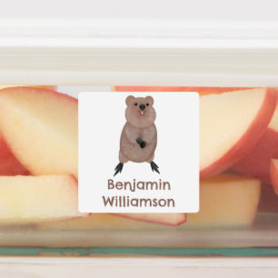 Étiquettes Joli sourire mignon dessin animé quokka personnali