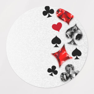 Étiquettes Joueur de poker Joueur de cartes de jouer costumes