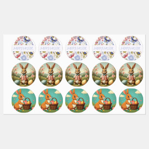 Étiquettes Joyeuses Pâques vintage