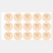 Joyeux 21e anniversaire nom date gris orange paste