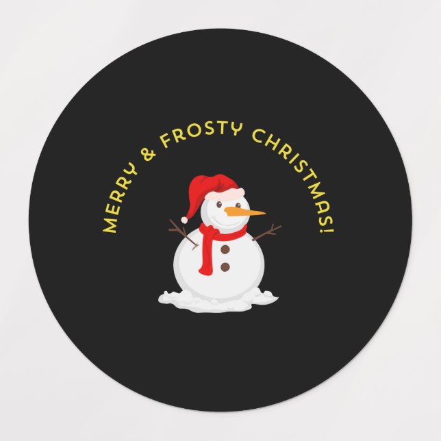 Étiquettes Joyeux Noël glacial (Design 2)