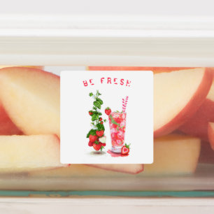 Étiquettes Jus de fraise frais Boisson Cool - Fruits d'été