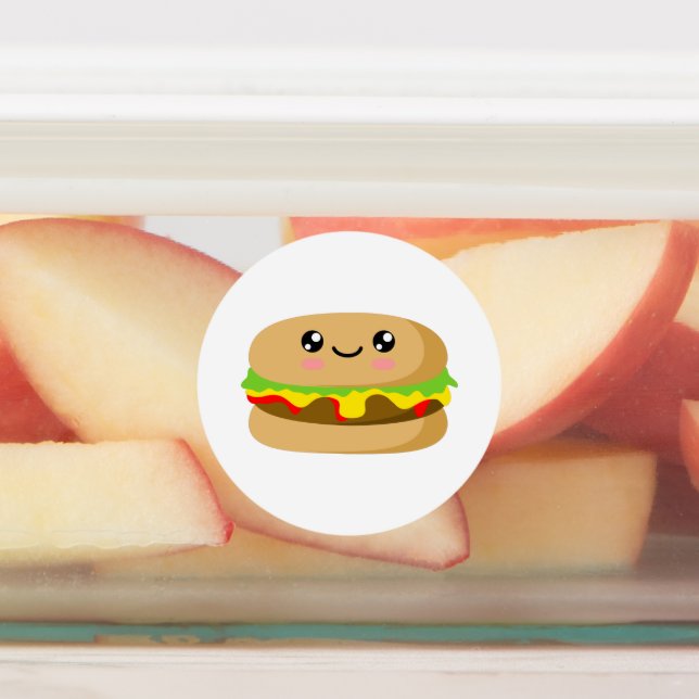 Étiquettes Kawaii Burger (Apposé)