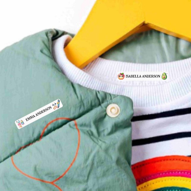 Étiquettes Kawaii School Cute Design Iron On  (School Essentials)