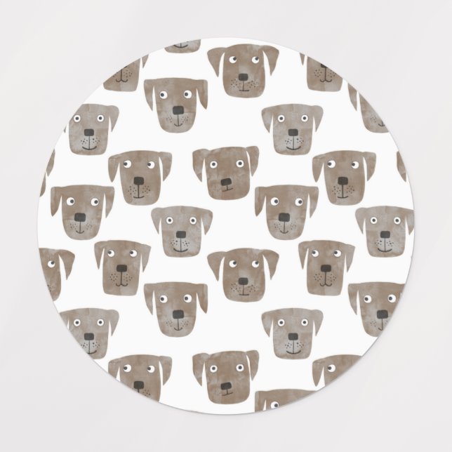 Étiquettes Labrador Retriever Chien (Design 1)