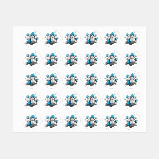 Étiquettes l'amas flottant de cubes de SlipperyJoe varie en t (Feuille)