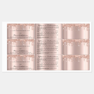 Étiquettes Lashes Extension Maquillage Artiste Drives Yeux Si